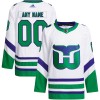 Carolina Hurricanes Trikot Custom Adidas 2023-24 Weiss Authentic - Herren